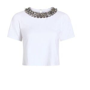 Cinq a Zept CHUNKY NECKLACE SHRUNKEN TEE